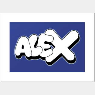 ALEX name graffiti bubble pure Style Posters and Art